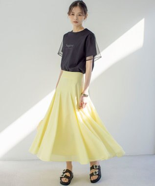 組曲 チュールロゴ Ｔシャツ ブラック系