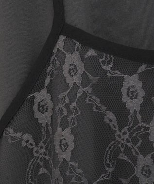 Green Parks ＳＥＴ２点フォトＴシャツ＋レースキャミビスチェ Charcoal Gray