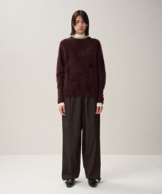 ATON ROYAL CASHMERE FUR | クルーネックセーター BURGUNDY