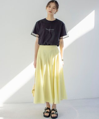 組曲 チュールロゴ Ｔシャツ ブラック系