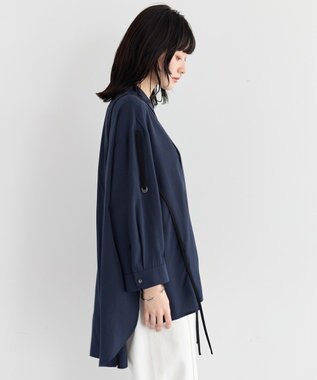 YECCA VECCA ストリングデザインシャツ Navy
