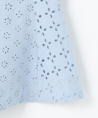 組曲 【WEB限定カラーあり】エンブロイダリーレース ペプラムブラウス 【WEB限定】サックス系9