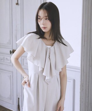 earth music&ecology ラッフルサロペット Ecru