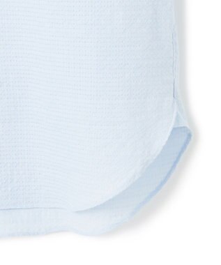 J.PRESS MEN 真夏を乗り切る爽快感と機能性【吸水速乾 / 接触冷感 / 高通気性 / ウォッシャブル】サッカー シャツ / B.D. サックスブルー系