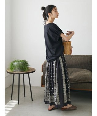 CRAFT STANDARD BOUTIQUE 【ＵＶカット】ギャザースリーブプルオーバー Black