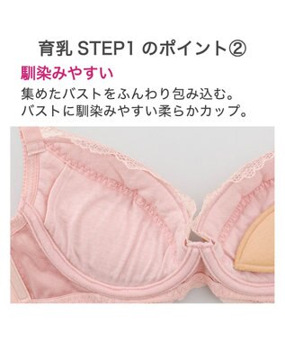 BRADELIS New York 【BRADELIS New York / 育乳補整ブラ・STEP1 集める】ウェンディステップ1ブラ24A1 ヌーディピンク