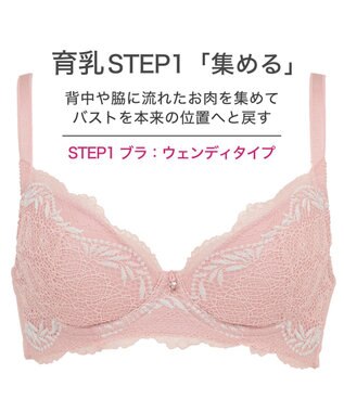 BRADELIS New York 【BRADELIS New York / 育乳補整ブラ・STEP1 集める】ウェンディステップ1ブラ24A1 ヌーディピンク
