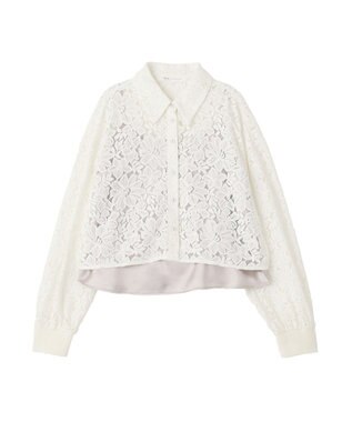 YECCA VECCA [2SET]キャミレイヤードレースシャツ Off White