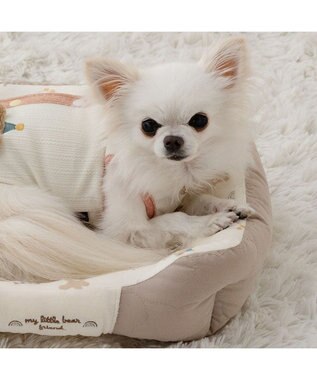 PET PARADISE ペットパラダイス くまちゃん キルトカドラー S  超小型犬 38×32cm ブラウン