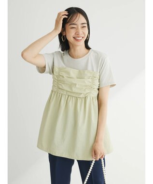 Green Parks ミディ丈ビスチェドッキングプルオーバー Light Green