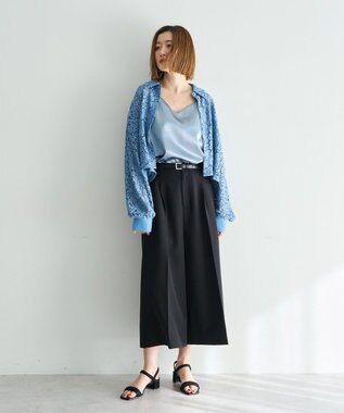 YECCA VECCA [2SET]キャミレイヤードレースシャツ Blue