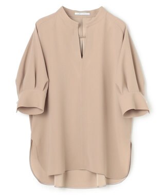 BEIGE， FLEUR / バックサテン プルオーバーブラウス Beige