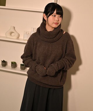 TOQUE 〈大草直子さんアドバイザー〉ベビーアルパカ×ウール縮絨ニットラグランスリーブ