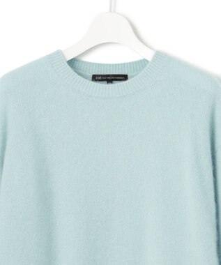 23区 ヘアリー ニット スカイブルー系