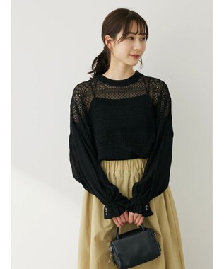 Green Parks カップ付きマルチストラップキャミ Black