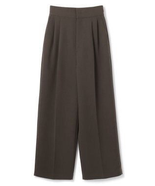 uncrave 【防しわ・洗濯機洗い可】ウォッシャブル ダブルクロス ワイドパンツ（uncrave STANDARD） チャコール