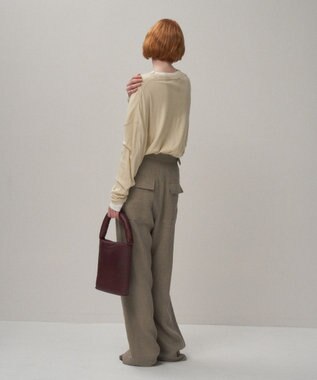 ATON COTTON LINEN FRAISE | ロングスリーブＴシャツ BEIGE