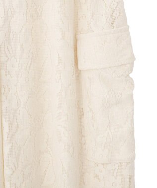 earth music&ecology 総レースカーゴパンツ Ivory