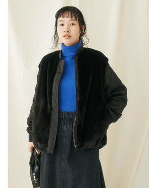 CRAFT STANDARD BOUTIQUE リバーシブルファーブルゾン Black