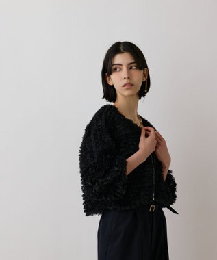 GRACE CONTINENTAL フラワーチュール刺繍ブルゾン ブラック