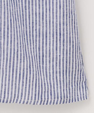 ANY 【洗える】ライトリネンクロス ワンピース ブルーストライプ