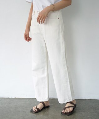 caqu Linen sagging baggy バギーシルエットリネンデニム white