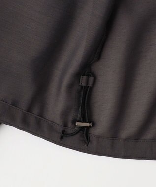 J.PRESS LADIES L Pe リネン シアー スラブ ノーカラー ブルゾン スレートブラウン系