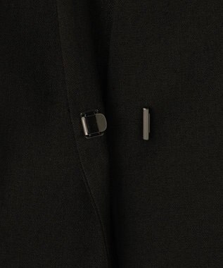 23区 【洗える/セットアップ対応】アイアスマットストレッチ ノーカラー ジャケット ブラック系