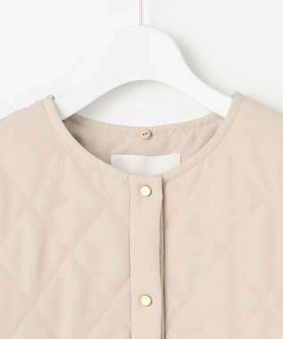 自由区 S キルト アウター ライトベージュ