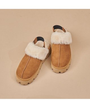  <carino>本革ムートンサボ