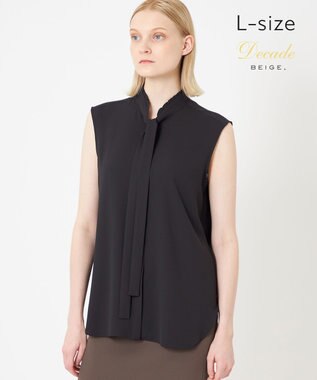 BEIGE， 【L-size】EVA / ボウタイブラウス Black