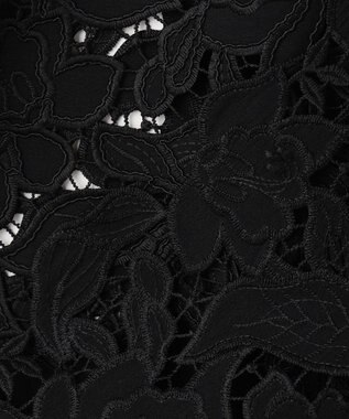 BEIGE， CITRINE / エンブロイダリーレースノースリーブブブラウス Black