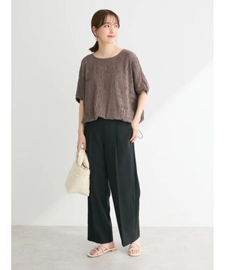 Green Parks ドロスト表面感プルオーバー Charcoal Gray