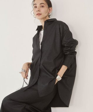 WEGO 【ANGIE VINTAGE】レザーライクシャツ＆スカートセットアップ ブラック