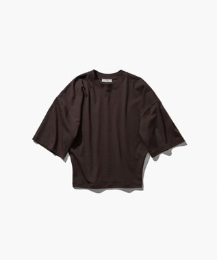 ATON 80/ FRESCA SMOOTH | ワイドスリーブＴシャツ DARK BROWN
