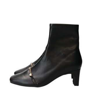 Bridget Birkin 【Bridget Birkin】アクセサリーパールチェーンショートブーツ ブラック