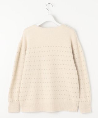 自由区 ウールジャカードラメ ニット ベージュ系