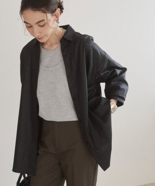 WEGO 【ANGIE VINTAGE】レザーライクシャツ＆スカートセットアップ ブラック