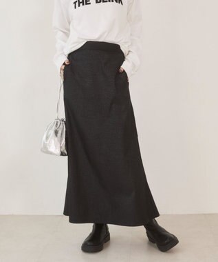 WEGO 【ANGIE VINTAGE】レザーライクシャツ＆スカートセットアップ ブラック