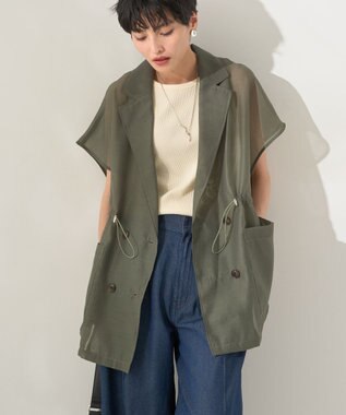 AMERICAN HOLIC シアーオーバーサイズテーラードベスト【WEB限定カラー有り】 Khaki