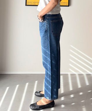 woadblue 【先行販売】SALUU サルー ストレートアンクル デニムパンツ MIDBLUE