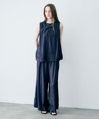 uncrave リヨセルデニム ノースリーブブラウス インディゴ