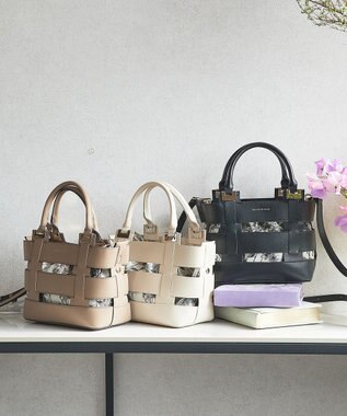 style code 【MERCURYDUO/マーキュリーデュオ】軽量メッシュ　花柄巾着付ミニトートバッグ ブラック