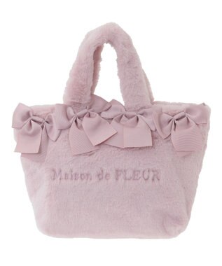 Maison de FLEUR ピンクマニア2Wayファーリボンバッグ Pink