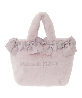 Maison de FLEUR ピンクマニア2Wayファーリボンバッグ Light Pink