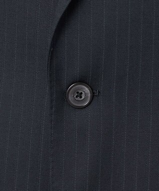 GOTAIRIKU シワになりにくい【御幸毛織/みゆきけおり】DRY SPINNER(ドライスピナー)スーツ（ダークグリーンストライプ） ダークグリーン系1