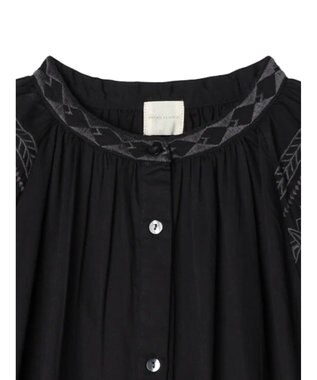 AMERICAN HOLIC インドコットン袖刺繍ワンピース Black