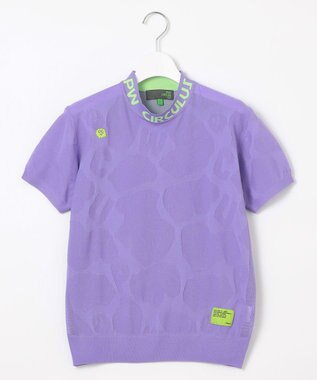 PW CIRCULUS 【手洗い可能】【WOMEN】アニマルドットニットモック ゴルフウェア レディース パープル系