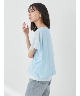 earth music&ecology シアードッキングドルマンブラウス Sax