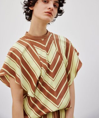 BEIGE， 【洗える】GUILLABERT / ブラウス Lime×Camel